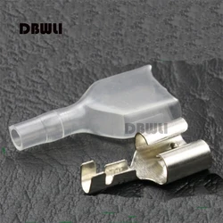 50Set Japanese Double Socket Female with Insulation Covers For 3.9mm 4mm Bullet Wire Connector Terminals Motorcycle