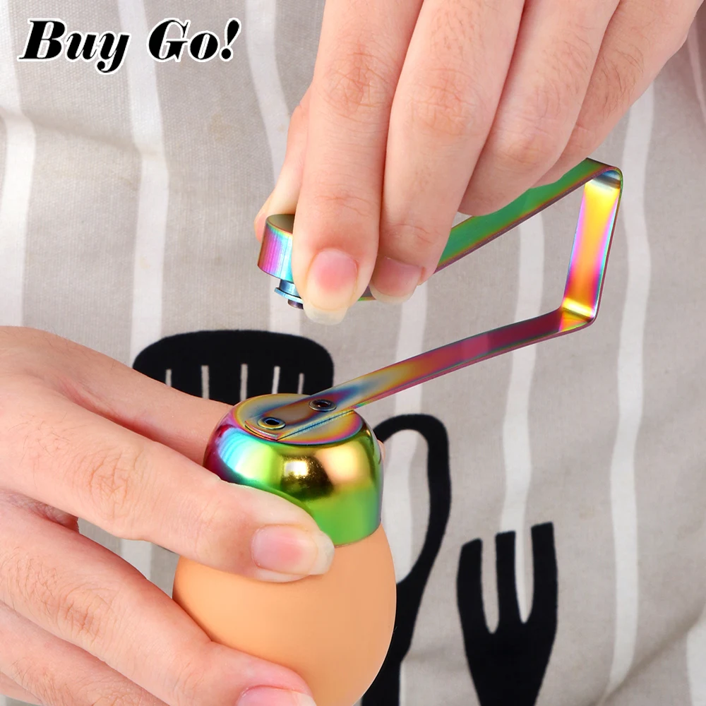 1PC Egg Scissors 304 Stainless Steel Boiled Egg Topper Shell Cutter Knocker Raw Egg Cracker Separator Egg Opener Kitchen Tools