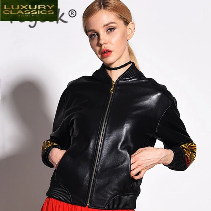 Weiblichen Mantel Natürliche Schaffell 100% Echtem Leder Moto Jacke Frauen Winter Herbst Kleidung 2021 Ladies Echt Leder Jacke