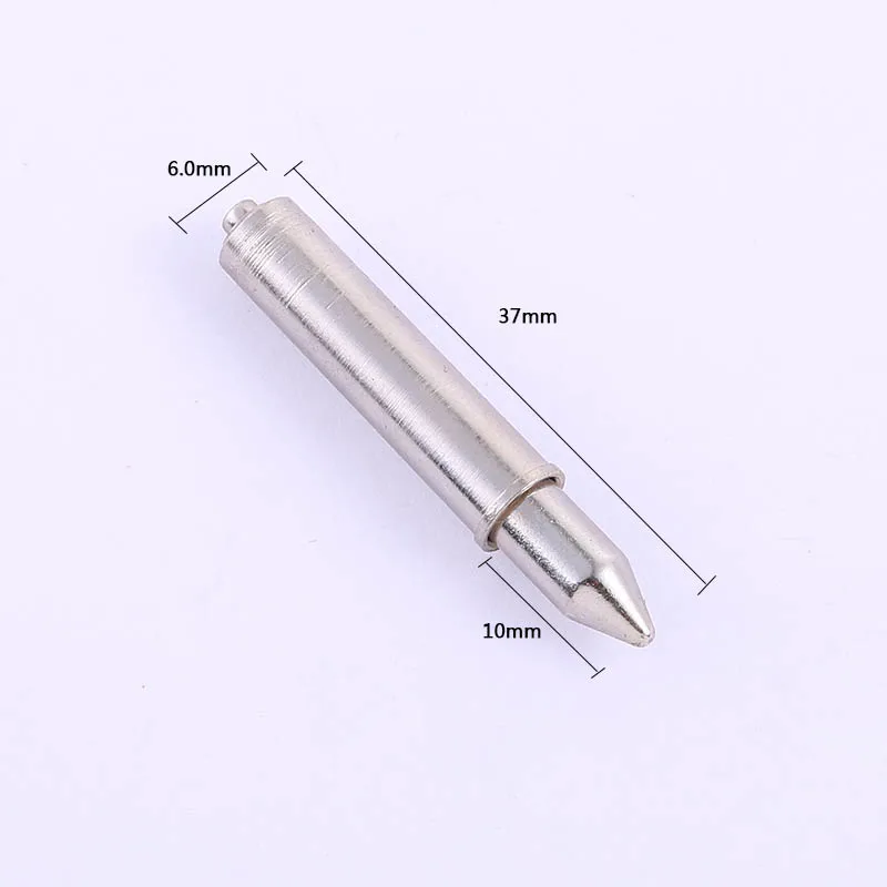 10/50PCS Electronic Test Tool Pointed Positioning Needle Length 37mm Dia 6.0mm Nickel Plated Spring Test Electronic Pin Dowels