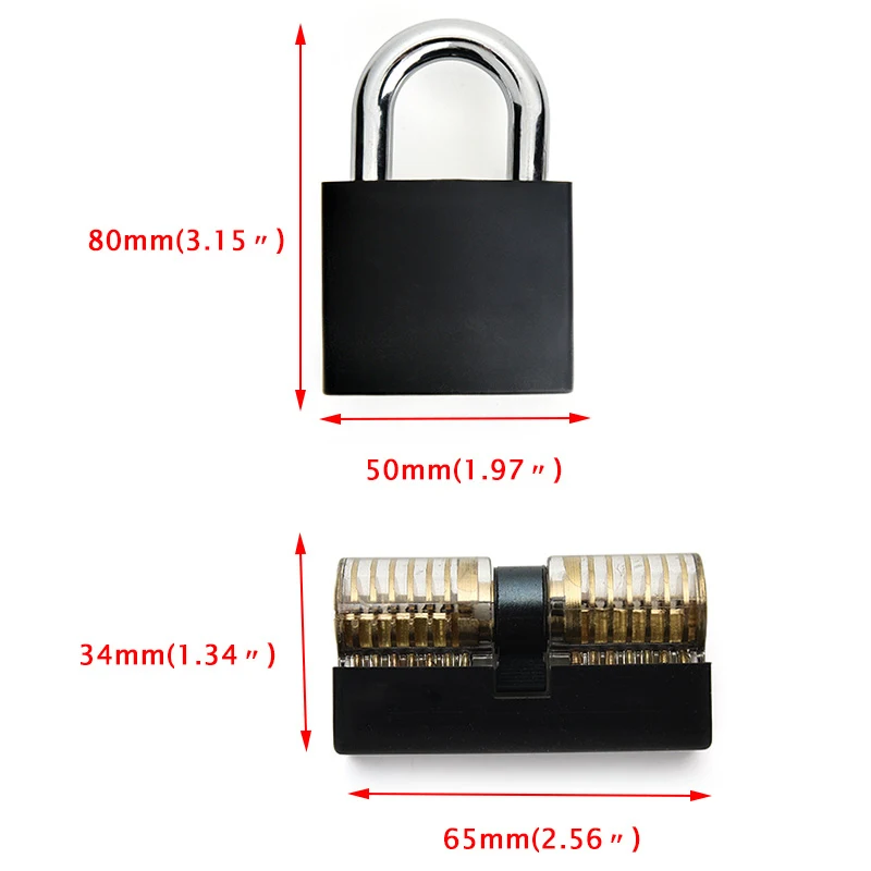 Locksmith Supplies Hand Tools with Practice Transparent Locks Training Tool Broken Key Remove Hooks Combination Padlock Hardware