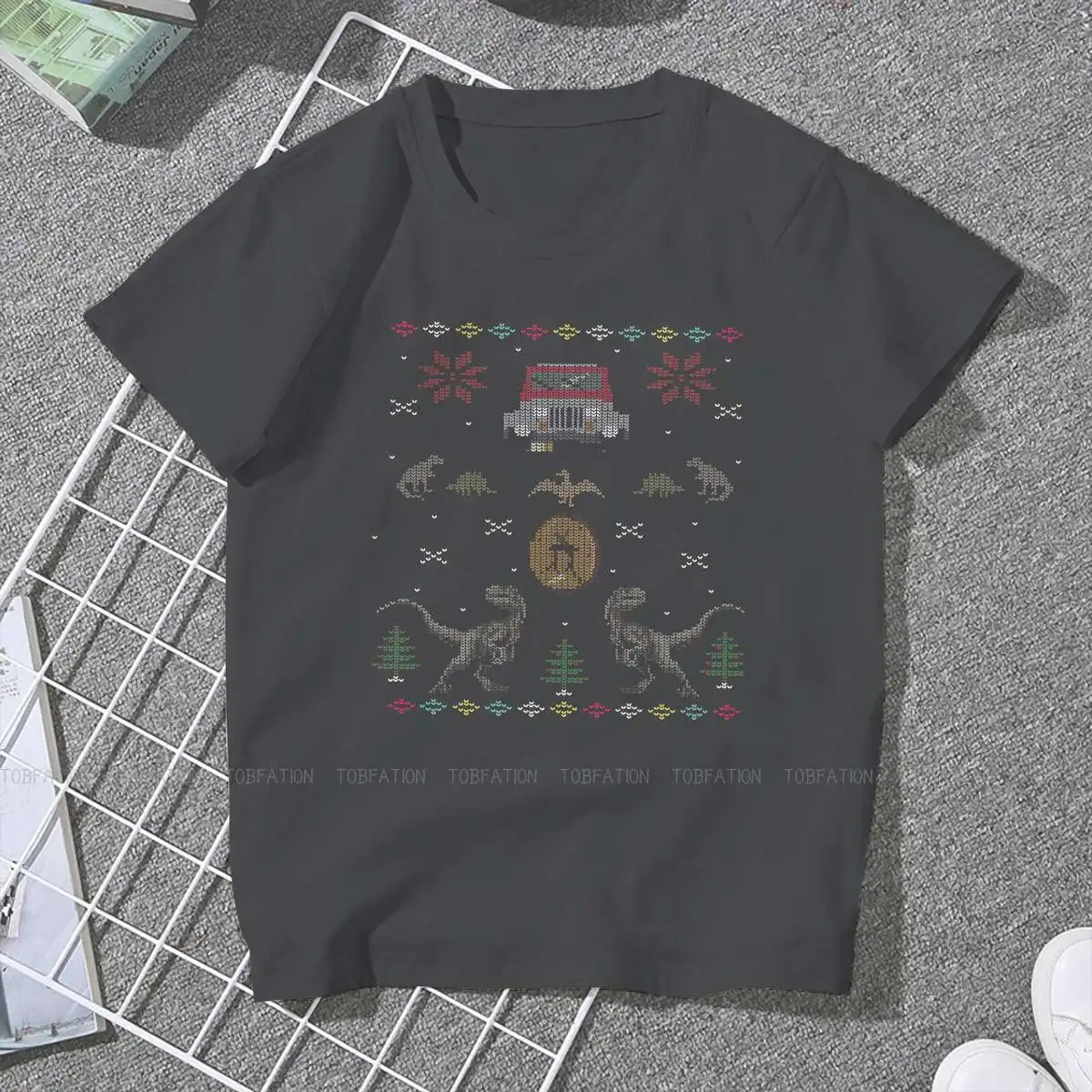 Ugly Jurassic O Collar TShirt Jurassic Park Dinosaur Science Fiction Film Pure Cotton Classic T Shirt Woman Tops Individuality