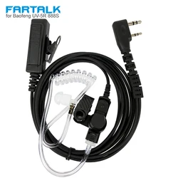 Acoustic Tube Earpiece Headset Mic for Baofeng UV-5R BF-888S UV-10R Kenwood TK3207 PUXING PX-777 Walkie Talkie Two Way Radio