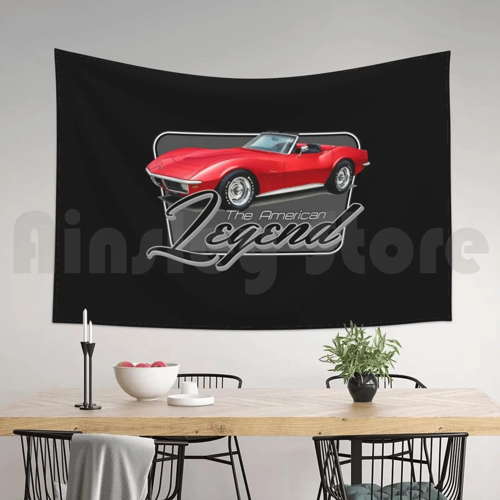 American Legend Stingray Red نسيج مخصص أمريكي Legend Stingray Corvette Red Classic Muscle