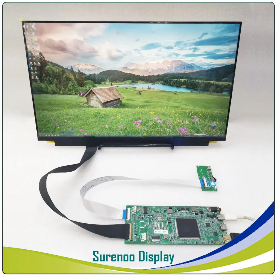 Écran de moniteur LCD 4K 3840x2160, 15.6 pouces, pour Projection de câble, Compatible HDMI et type-c, Module One Line Pass, Windows et Android