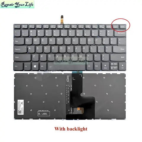 US Replacement Keyboard Backlight For Lenovo Yoga 520-14 520-14IKB (80X8 81C8) Yoga 720-15IKB English Laptop Backlit Keyboard