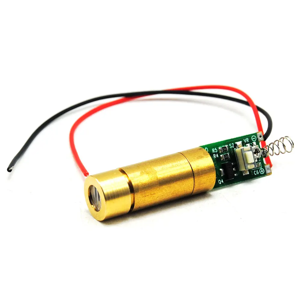 Industrial/Lab Messing 650nm 200Mw Rode Laser Module Kruis Beam DC3.7V Driver Uit