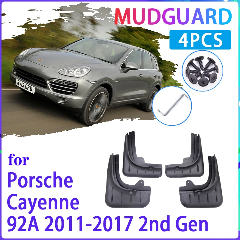 Car Mud Flaps for Porsche Cayenne 92A 2011~2017 2012 2013 2014 2015 2016 Mudguard Splash Guard Fender Mudflaps Auto Accessories