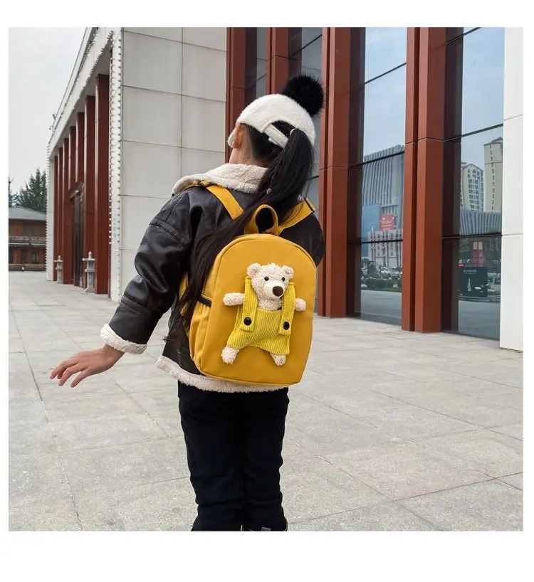 Mochila personalizada para niños pequeños, bolsa preescolar de oso de peluche, mochila con nombre personalizado para niños y niñas, Mini BOLSA PARA NIÑOS