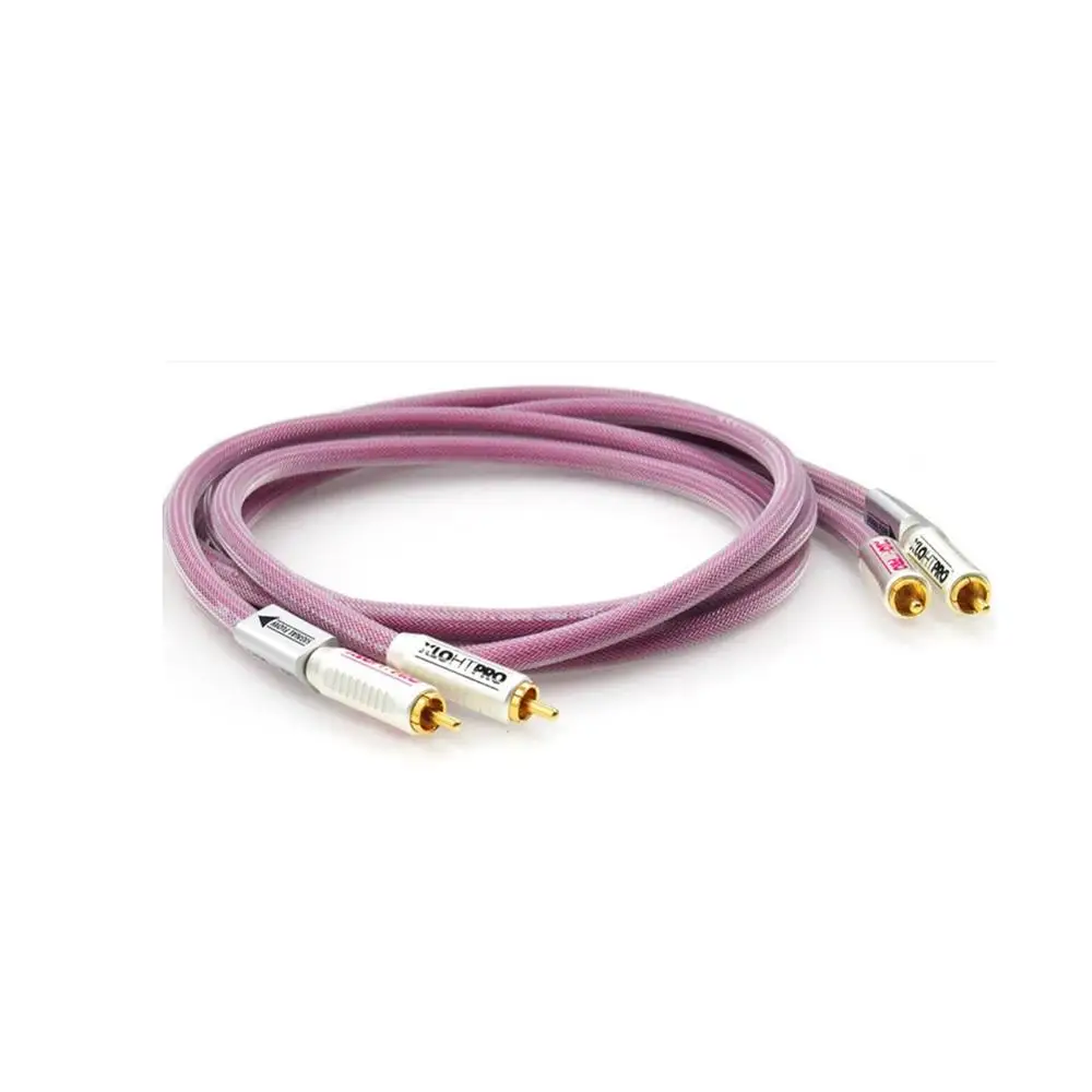 New Hifi RCA Plug HTP1 PRO RCA XLO Audio interconnect Cable With Gold Plated RCA Connector Plug CD Amplifier RCA Cable