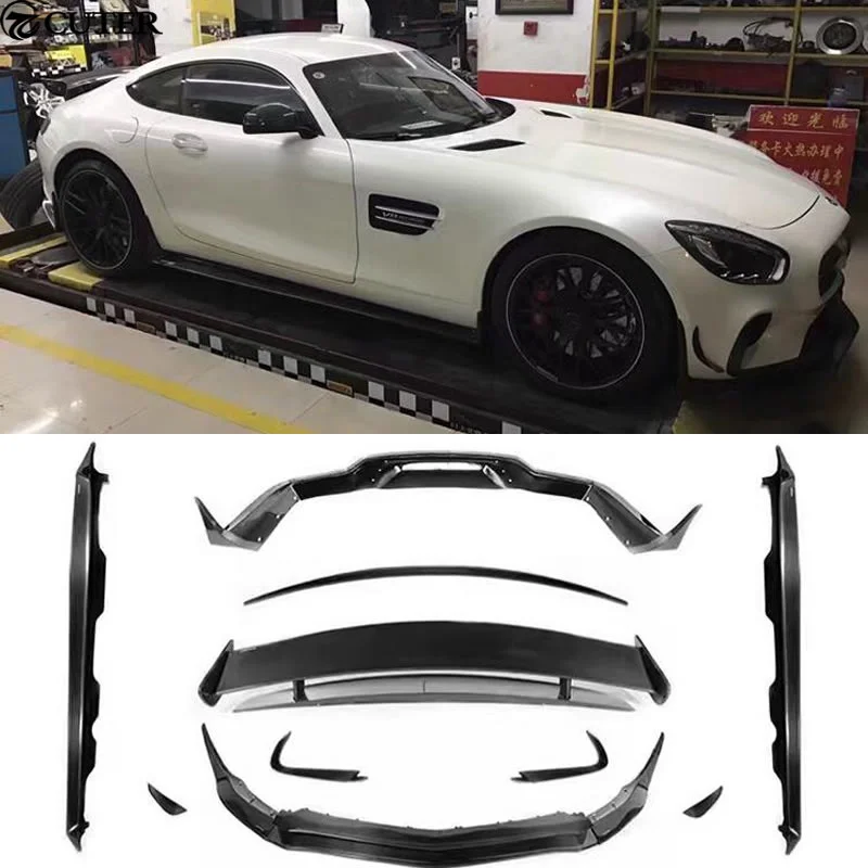 

Amg Gt Gts Car Body Kit Carbon Fiber Front Bumper Lip Rear Diffuser Side Skirts Rear Spoiler for Mercedes Benz Amg Gt Gts 15-16