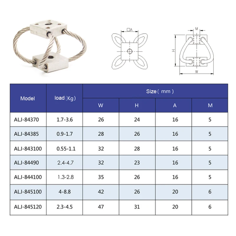 1PCS Mini Stainless Steel Wire Shock Absorber RC ROBOT 4WD Car Suction Mount Damping Rope for Vehicle Hard Disk CNC Machine