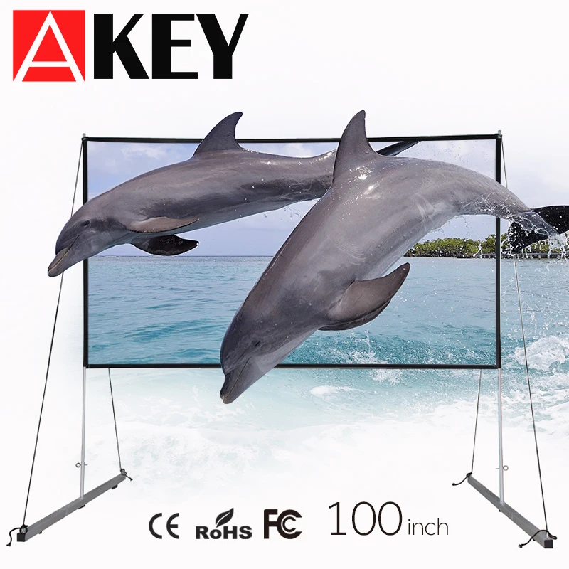 

AKEY 120/100/60 Inch Anti-Light Projector Screen16:9 Reflective Fabric Home Theater ALR Screen 4K 1080P Projector LED/DLP