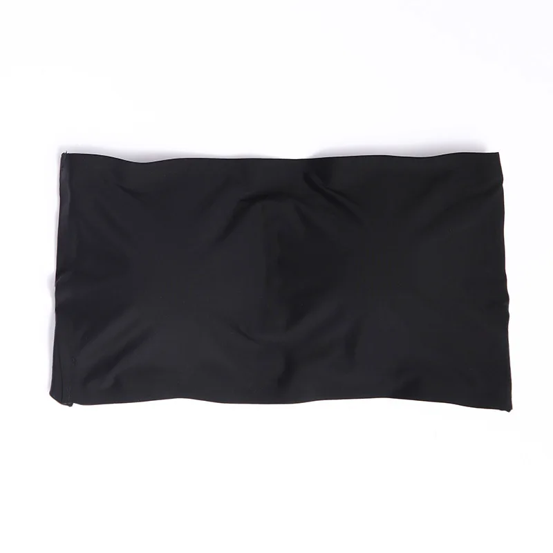 Petto avvolgente SEC88 della biancheria intima del reggiseno di sport senza maniche a fascia nera senza spalline del tubo Sexy delle donne di estate