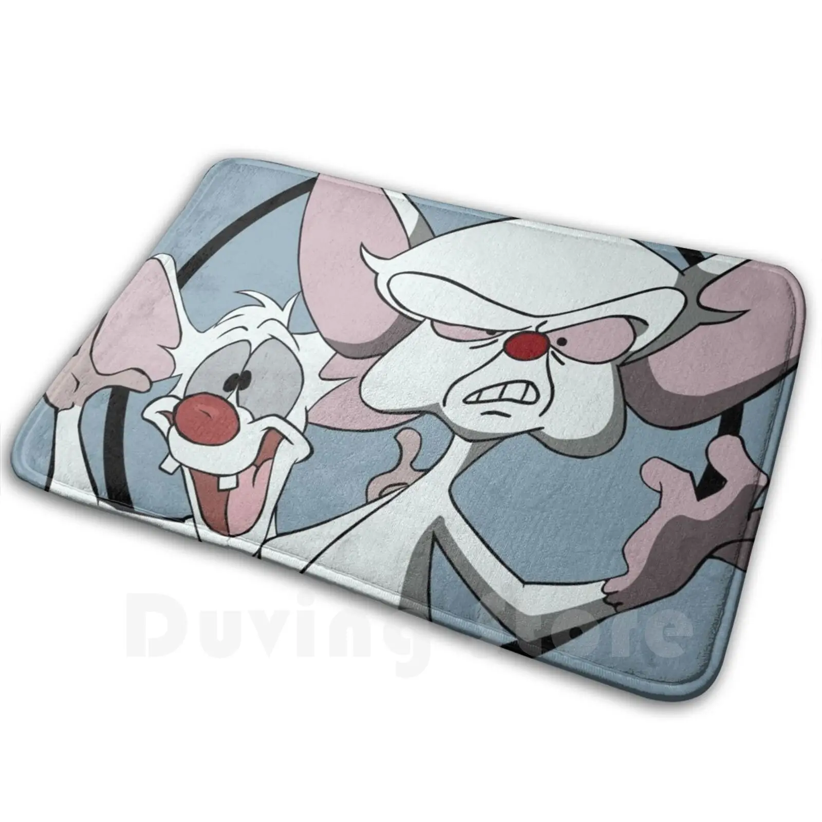 Pinky And The Brain Mat Rug Carpet Anti-Slip Floor Mats Bedroom Pinky The Brain Brain Pinky And The Brain 90s Nostalgia Cartoon