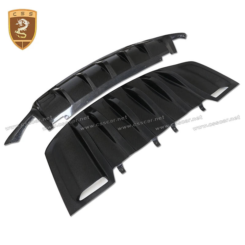 CSSYL Car Styling Real Carbon Fiber Car Front Rear Diffuser Guards For Porsche Cayenne 958 2015-2017 Vehicle Decorative 00985