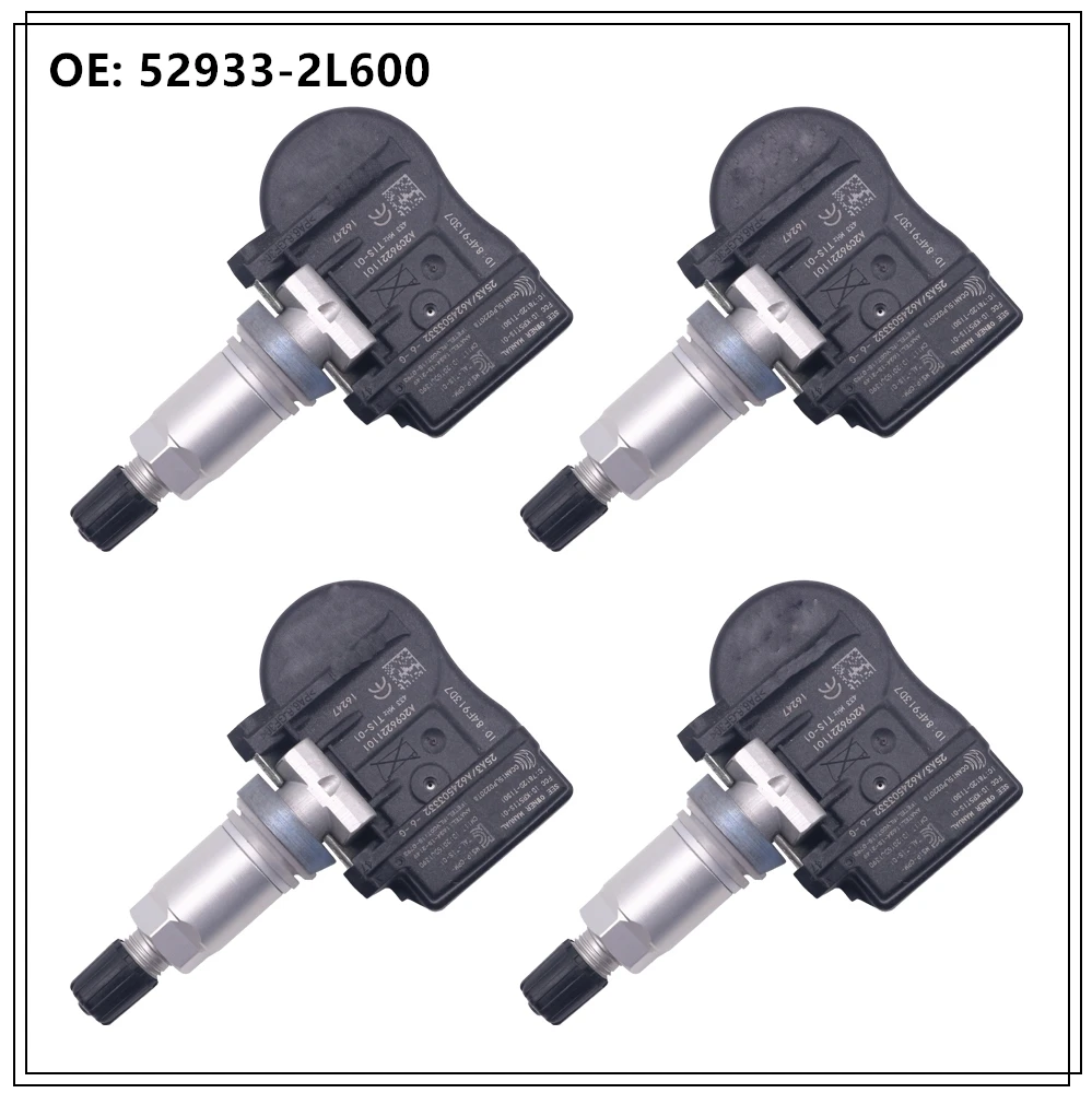 4 PCS TPMS FOR Kia Ceed [ED] Hyundai I10 [PA] I30 [FD] 433MHz TPMS SENSOR KIA TIRE PRESSURE SENSOR 52933-2L000  52933-2L600