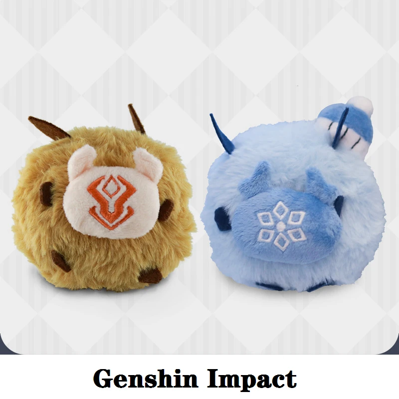 Anime Game Genshin Impact Hilichurl Plush Toy Cartoon Shield Hilichurl Guard Keychain Pendant Stuffed Dolls Toys Birthday Gifts