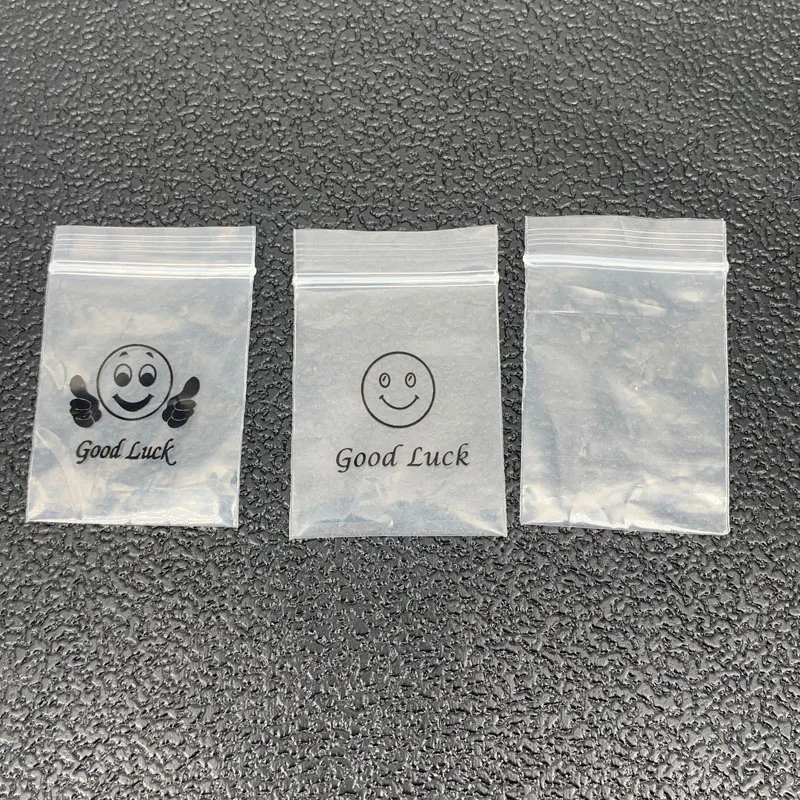 100pcs/pack  4*6cm 5/8mm Smile Pictures OPP Ziplock Bag ZIP Bag Plastic Sealed Bags Waterproof  Jewelry Packing Display