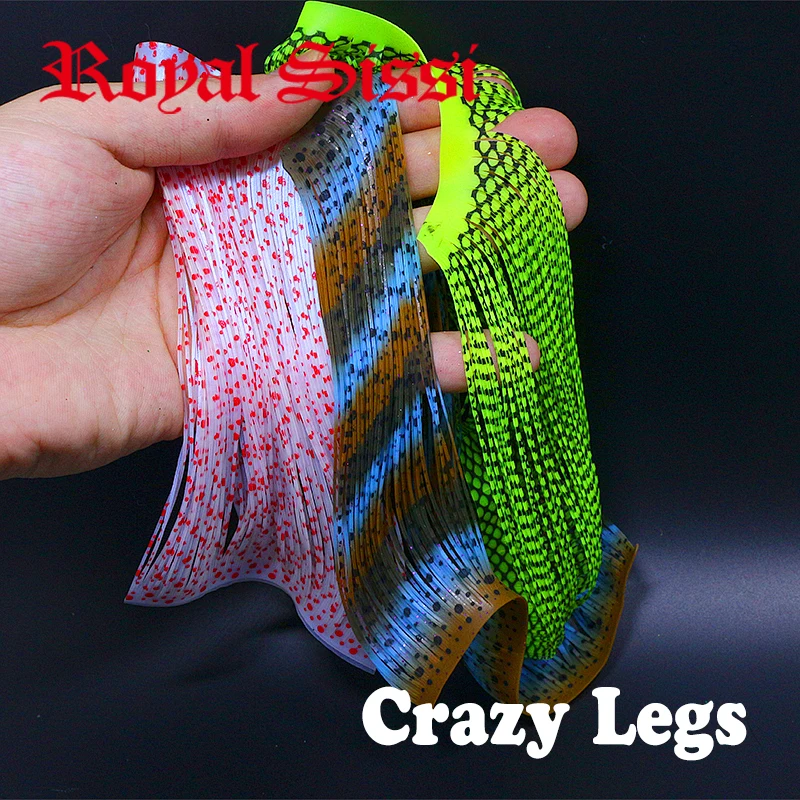 Royal Sissi 8sheets set fly tying crazy legs silicone rubber legs squid skirts spinnerbait buzzbait tying materials flutter legs