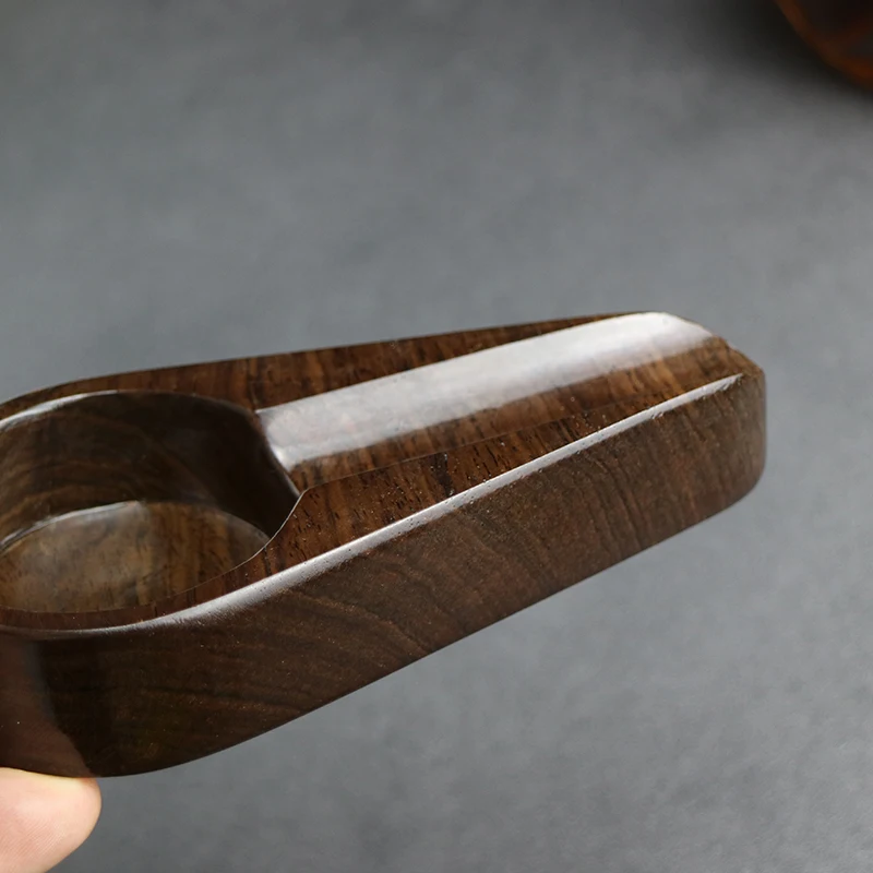 Ebony Solid Wood Portable Ashtray Single Cigar Holder Retro Home Ashtray for Cigar Cigarette Ashtray Gift Smoking Accessories