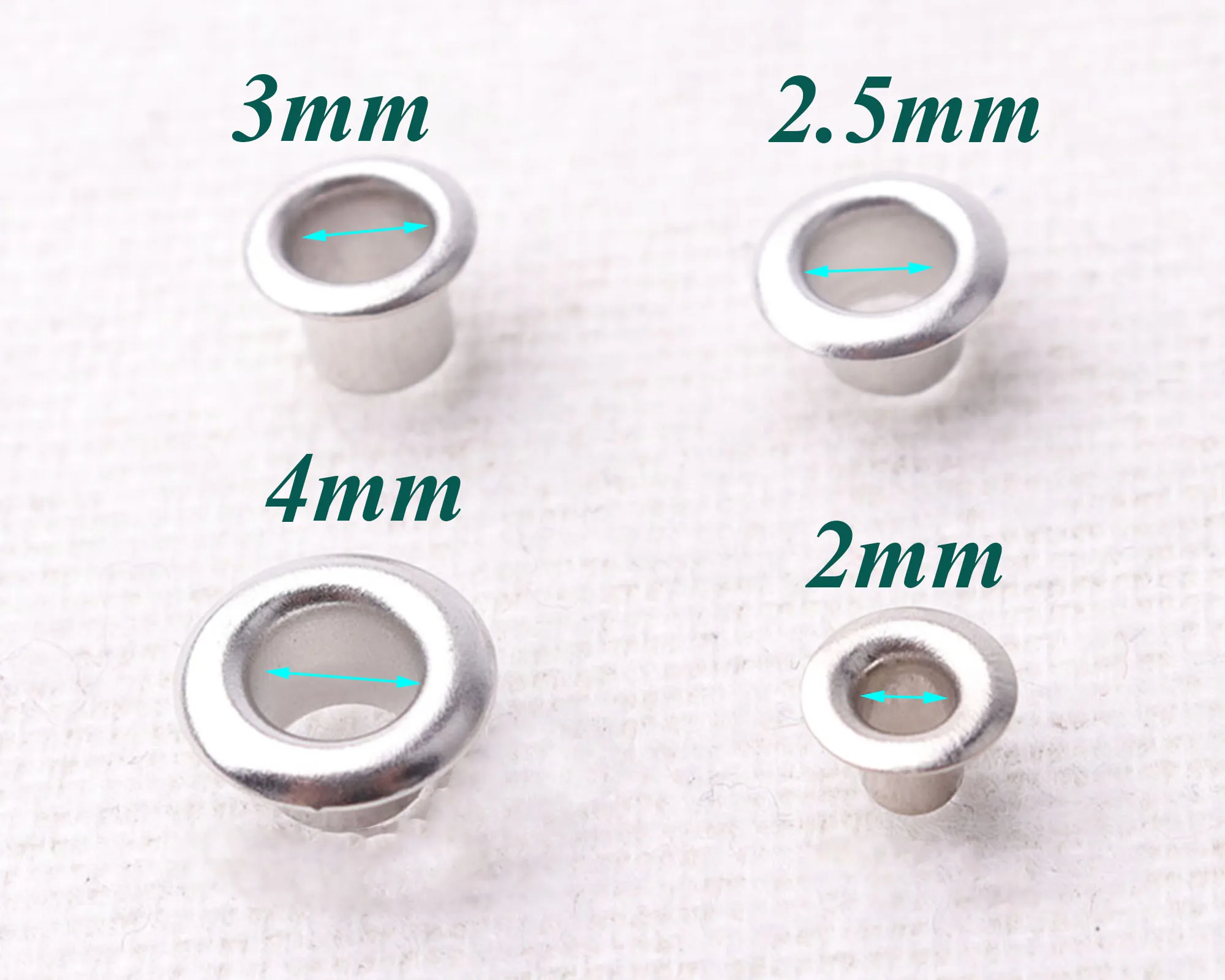100-400 PCS Silver MINI Eyelets,For Clothes Leather Canvas Bag Rivet Studs-1/16\