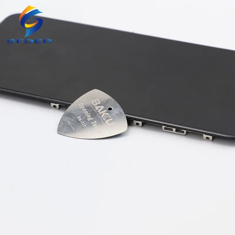 3pcs/lot BAKU Ultra Thin Stainless Steel Metal Open Pry Opener Metal Guitar Picks For LCD ScreenTablet Phone  Repair Tools