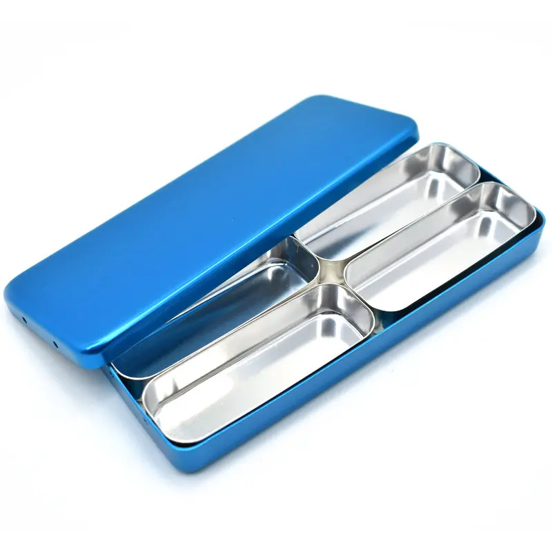 Dental Instrument Diamond Burs Endo Files Holder Box High Speed Bur Holder Box Case  Dentist Material Metal Tool 4 Holes