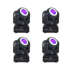 4pcs/lot Portable China Newest Moving Heads Stage High Quality 60W Mini LED Moving Head Beam Lights With led strip 14/16 channel