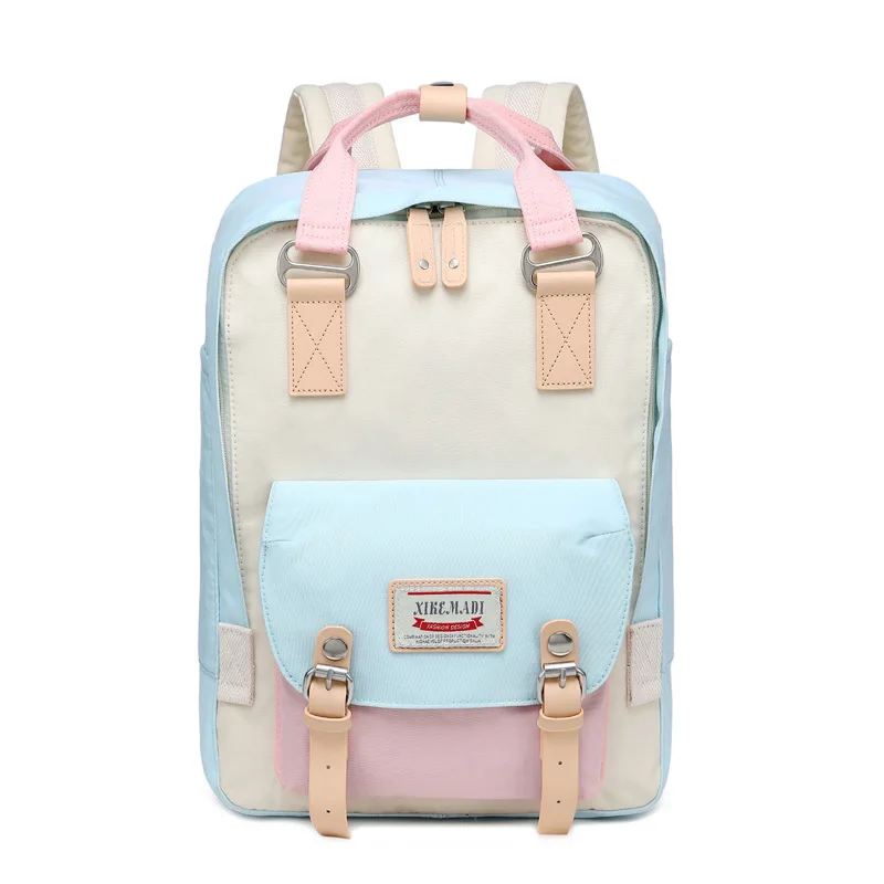 New Women Waterproof Candy Colors Backpacks 14 Inch Laptop Backpack Female Mochilas Cute Travel Rucksack High Quality