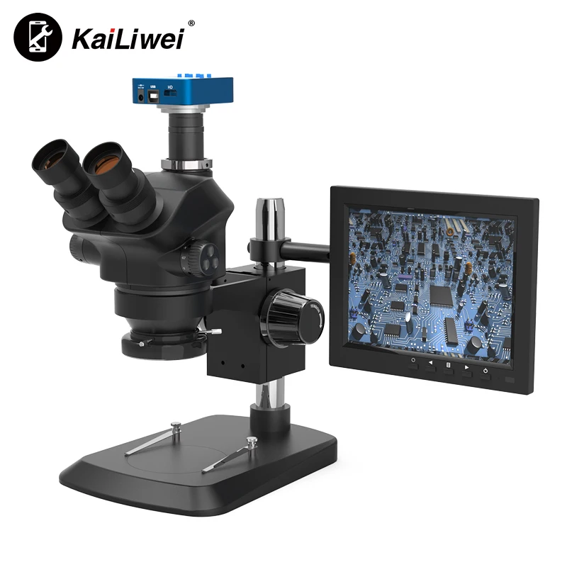 Kailiwei 7050 Trinocular Zoom 7X-50X Camera USB HDMI VGA 8\