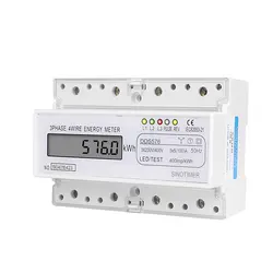 Display LCD trifase per uso domestico 380V rail tipo wattora meter 7P contatore di energia elettrica 5 (100) A