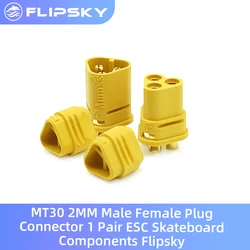 MT30 2MM 수 암 플러그 커넥터 1 쌍, ESC 스케이트 보드 부품 Flipsky