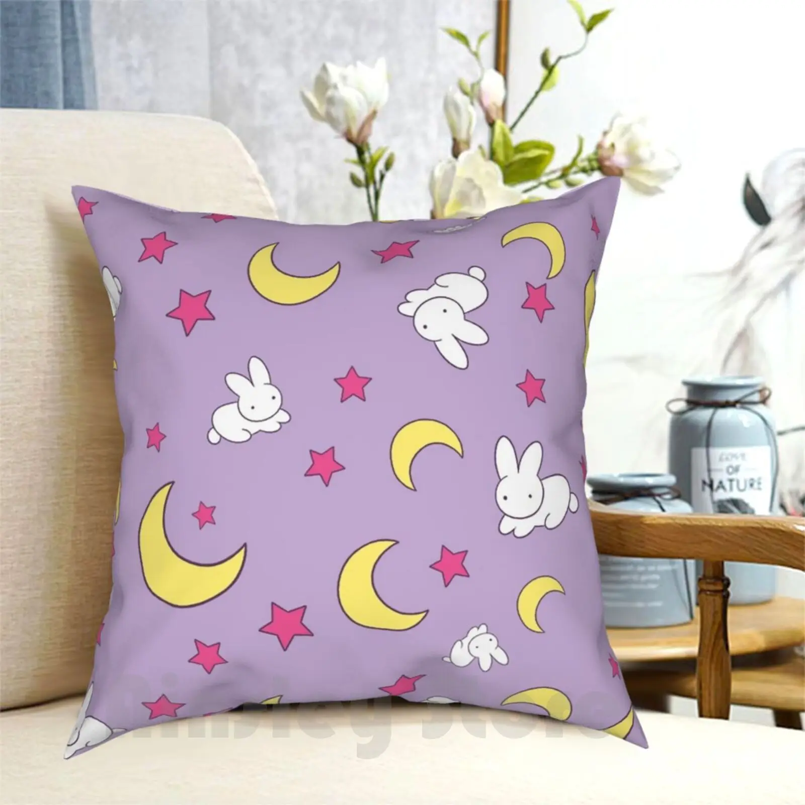 Usagi Blanket Pillow Case Printed Home Soft Throw Pillow Sailor Moon Usagi Sailor Moon Futon Anime Cartoon Rabbits Stars