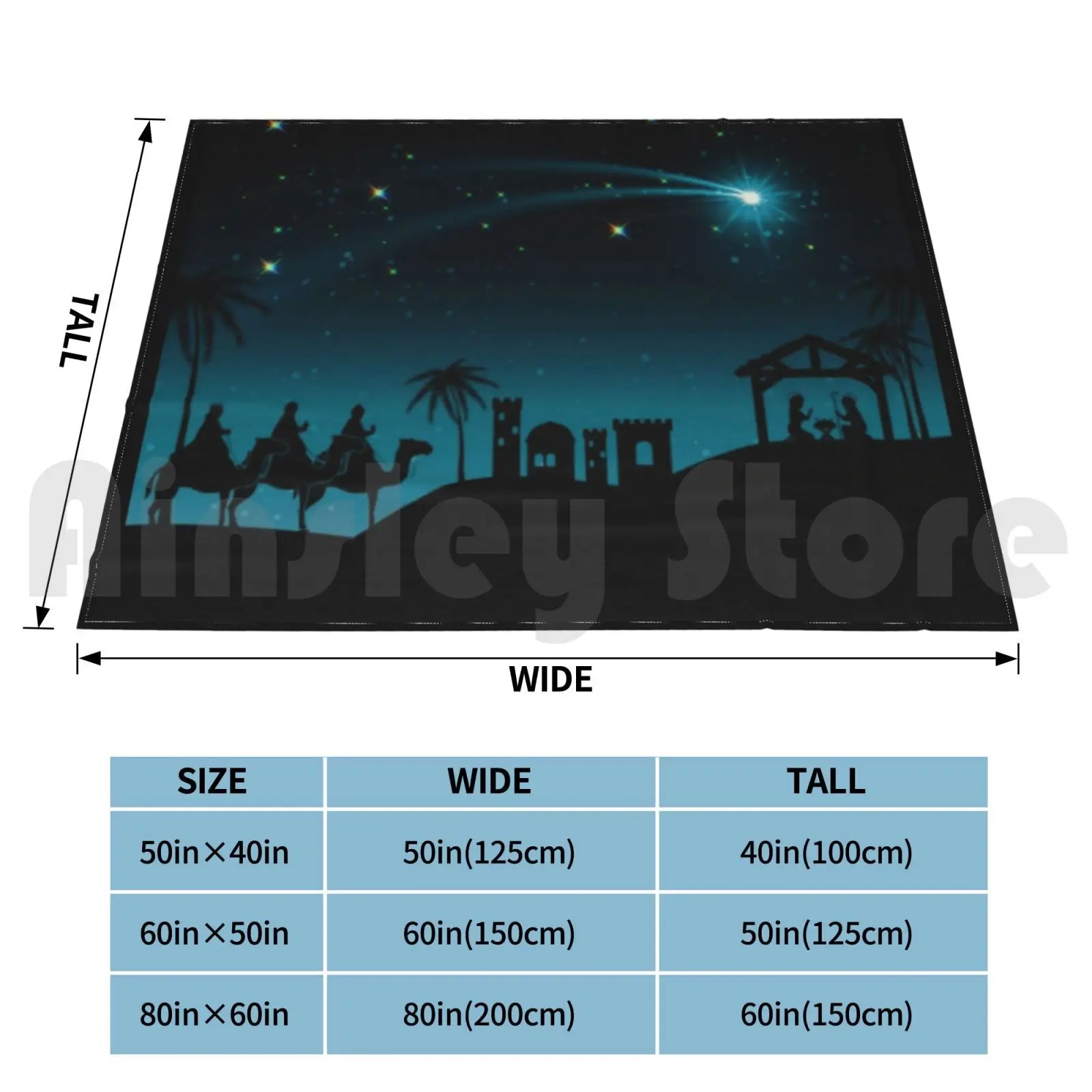 Christmas Nativity Blanket Fashion Custom Christmas Nativity Belen Israel Jesus Mary Virgin Joseph Happy Holiday Xmas