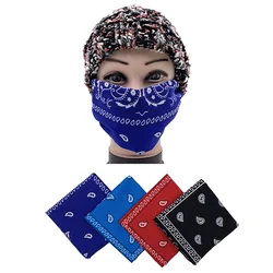 Masque facial 100% coton à la mode, 55CM x 55CM, imprimé fleur de cajou, vêtements pour femmes, hommes, garçons, filles