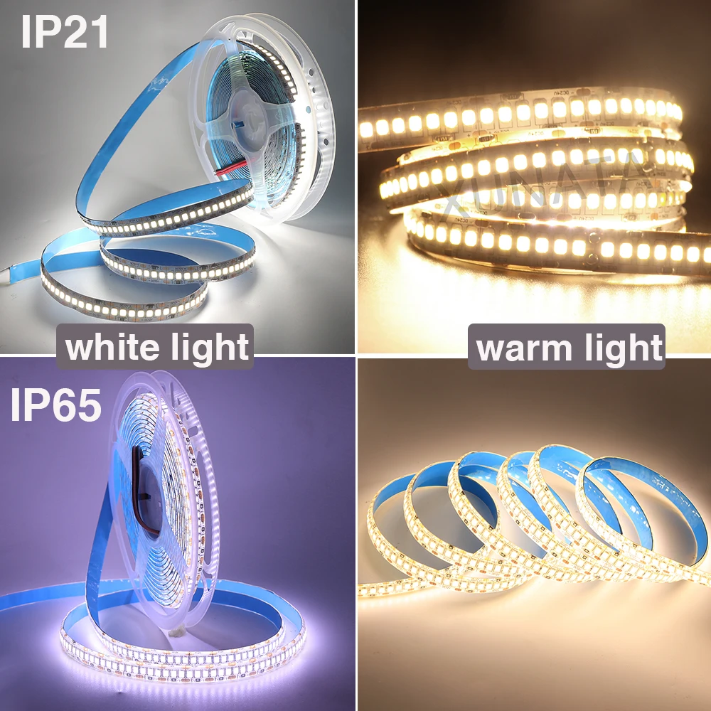 12V 24V Led Strip 5054 2835 5050 60 120 240Leds/m Waterproof Cool/Warm/Natrual White RGB Flexible LED Ribbon Tape Light Lamp 5m