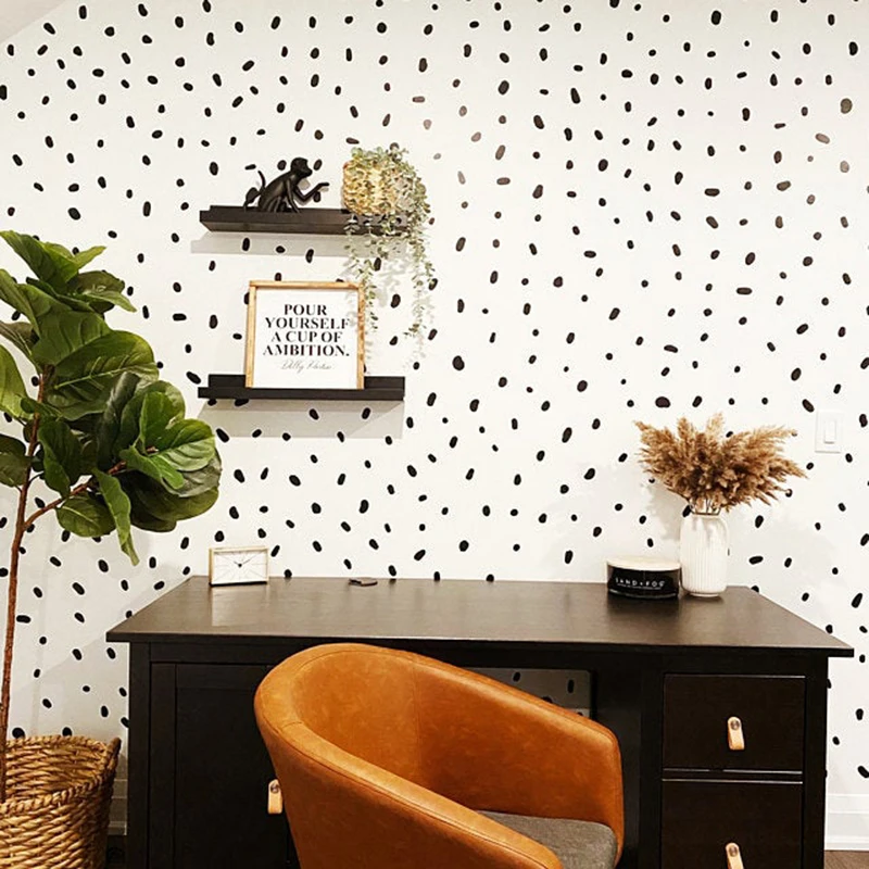 Pcs Polka Dots Nordic Wall Sticker Scandinavian Polka Dot Spot Pattern Wall Decal Kids Room Bedroom