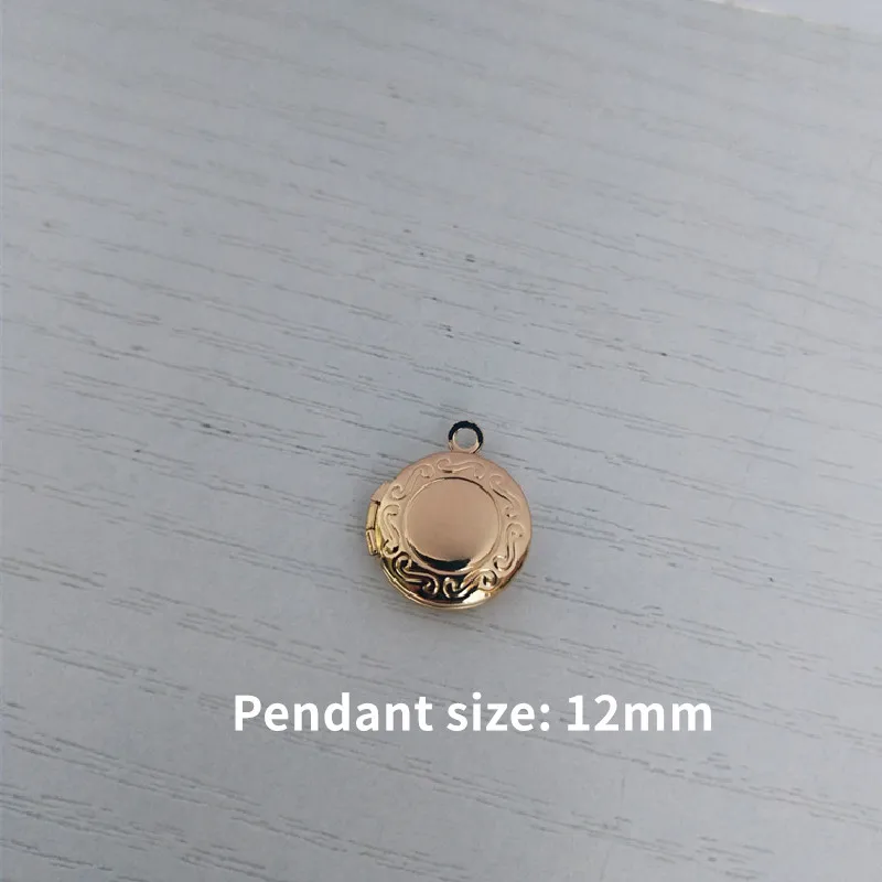 Mini Cute Heart Shape Box Pendants Necklace Round Lace Love Heart Stainless Steel Pendant souvenir
