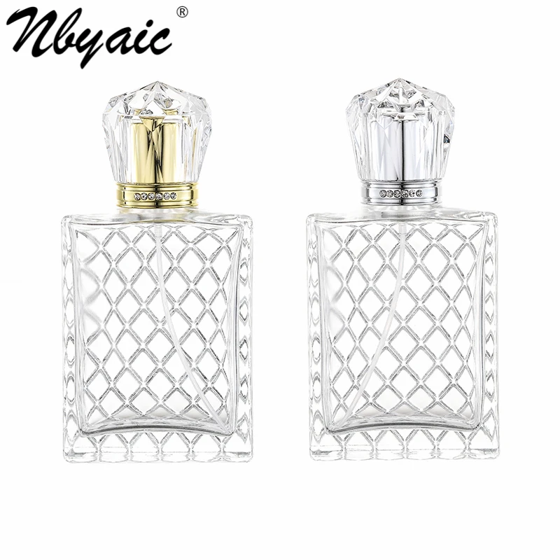 50pcs Mesh surface glass perfume sub-bottling 100ml perfume replacement empty bottle spray bottle large capacity perfume bottle