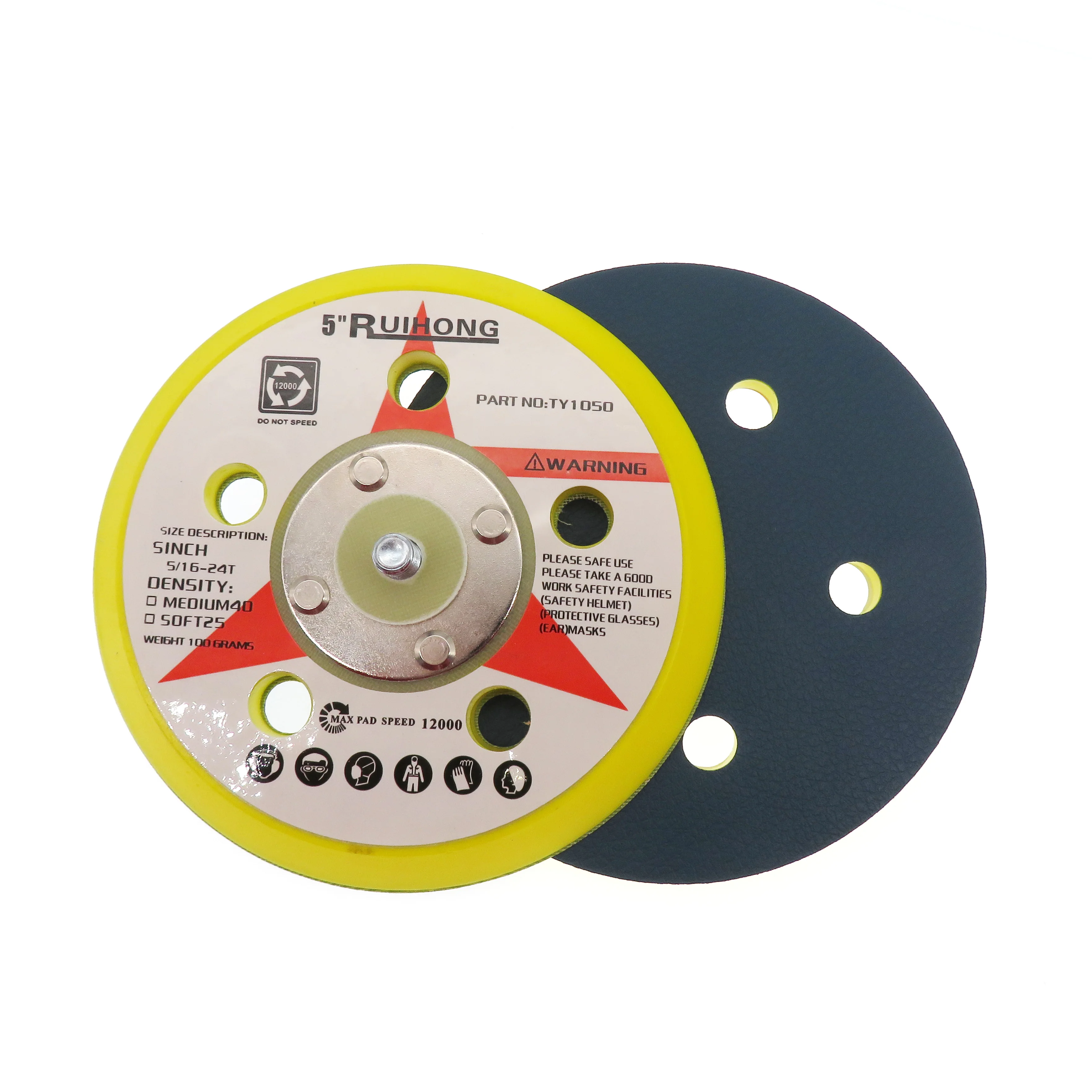 Piastra di supporto per levigatrice PSA DA da 5" Tampone di levigatura orbitale casuale a doppia azione, carta vetrata autoadesiva in vinile per la lavorazione automatica del legno