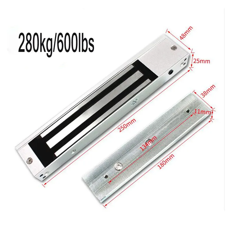 eletrica fechadura magnetica dc 12v 24v unica porta eletromagnetica fechadura da porta controle de acesso em lock 280kg 600lbs 01