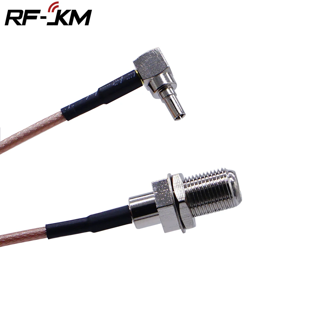 50pcs/lot CRC9 Male to F Type Female RG316 Pigtail Cable for Modem 15CM