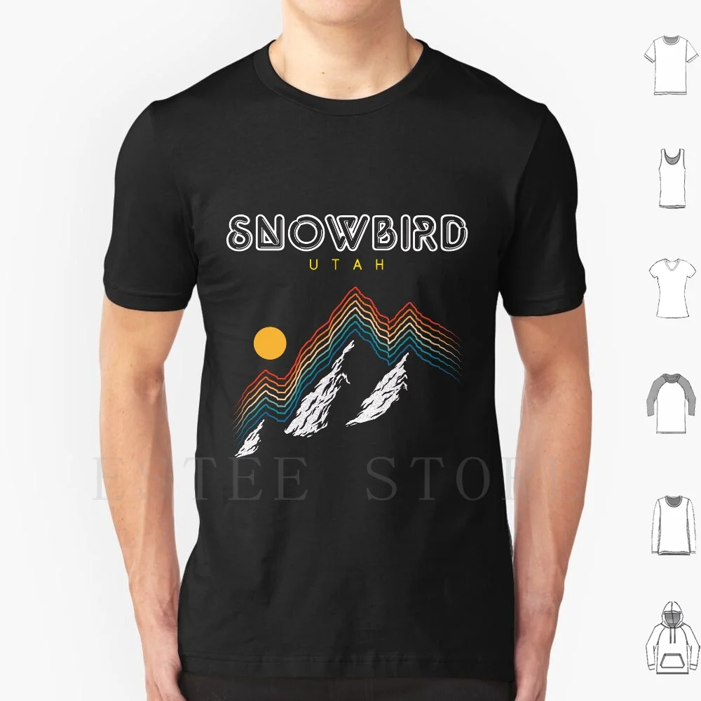 Snowbird-Usa Ski Resort 1980s Retro Collection Shirt T Shirt Print Cotton Ski Retro 80s Snowbird 198s Oldschool Classic