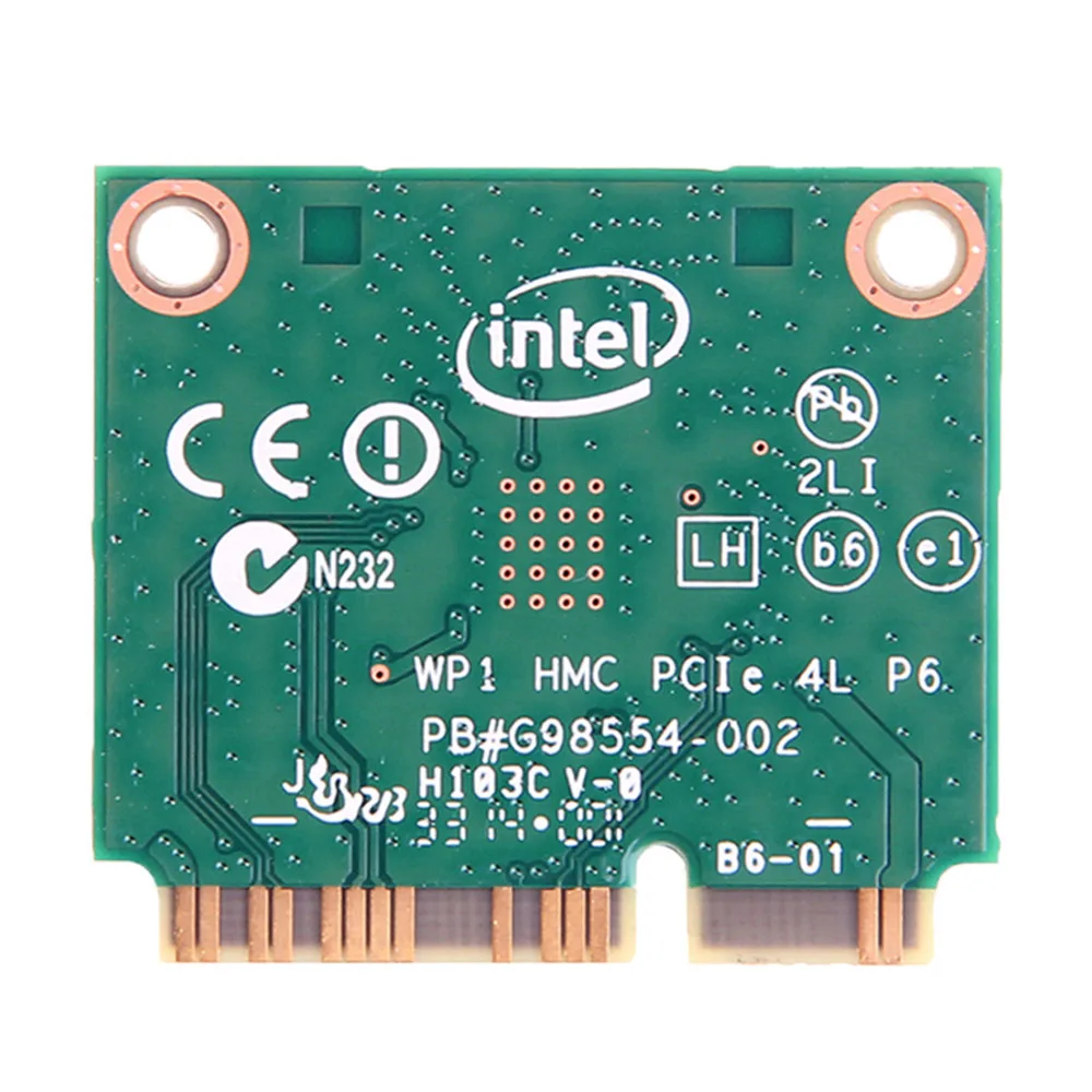 Intel Dual Band Wireless-AC 3160 AC3160 316AC AC3160HMW Half Mini PCI-Express Wireless Wlan+ Bluetooth4.0 Wifi Card