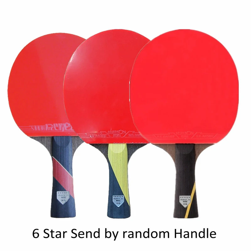 Huieson Wenge Carbon Fiber Blade 6 Star Table Tennis Racket Sticky Pimples-in Rubber Super Powerful Ping Pong Racket Bat