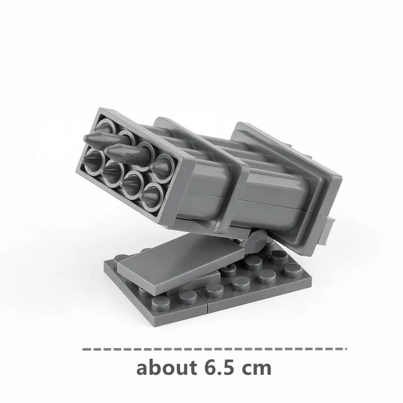 WW2 Moc Kanonskogel Missile Bouwsteen Launcher Model Militaire Soldaten Wapen Accessoires Army Onderdelen Bricks Speelgoed 6 Cm C234