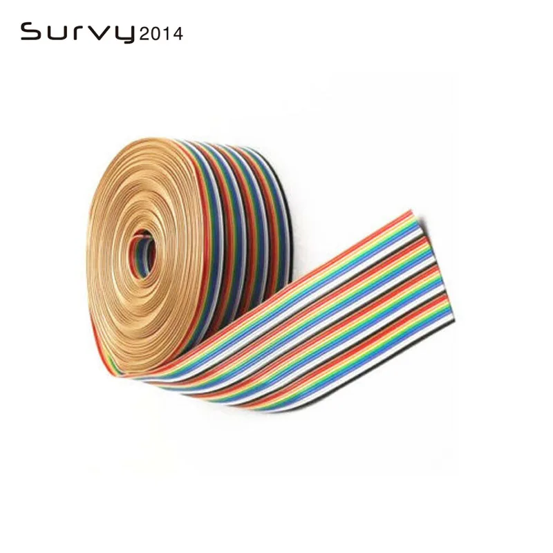 1 Meter 3.3ft 40 Way 40 pin Flat Rainbow Ribbon IDC Cable Wire Rainbow Cable diy electronics