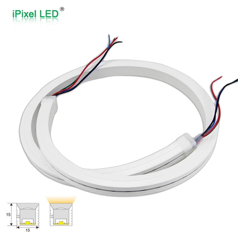 15*15MM Outdoor RGB LED Silicon Material Neon Flex Strip