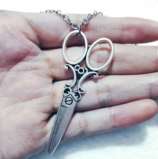 Scissor Necklaces Vintage Pendant Necklace Punk Gothic Goth For Women Men Jewelry Gift